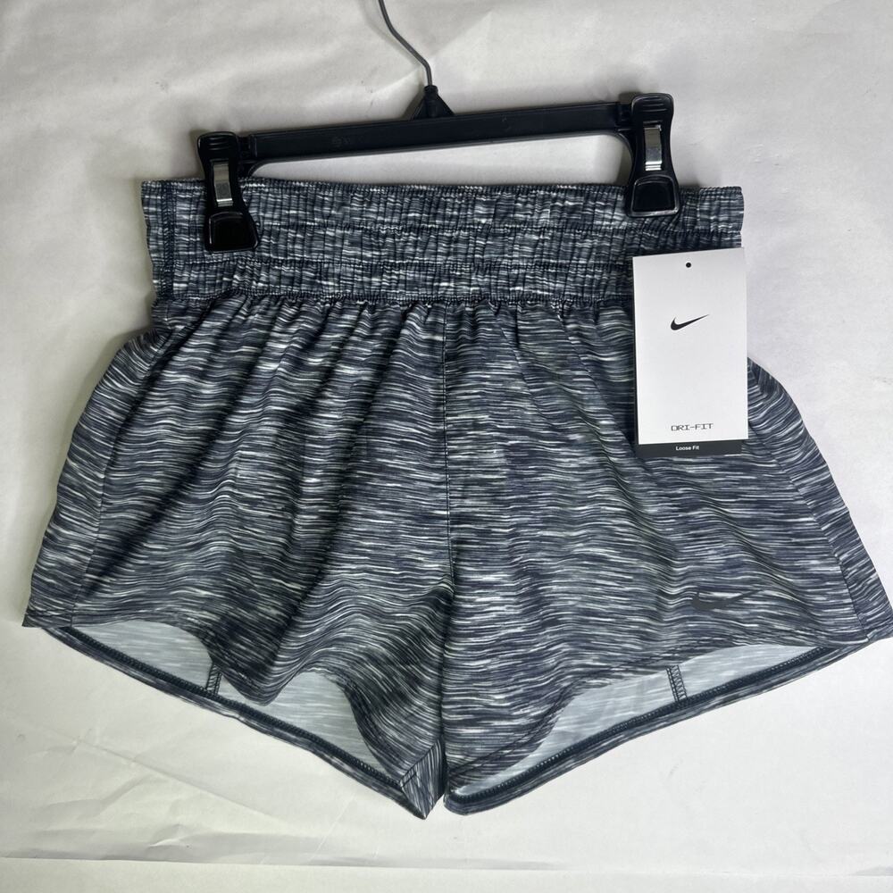 Nike Women's One Dri-FIT Mid-Rise 3" Brief-Lined Shorts Black Extra Small NWT